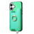 iPhone 17 Retro Magsafe Cross Leather Ring Holder Card Bag Phone Case - Green