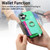 iPhone 17 Retro Magsafe Cross Leather Ring Holder Card Bag Phone Case - Green