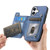 iPhone 17 Retro MagSafe Zipper Wallet Card Bag Back Phone Case - Blue