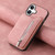 iPhone 17 Retro MagSafe Zipper Wallet Card Bag Back Phone Case - Pink