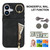 iPhone 17 Retro Ring and Zipper RFID Card Slot Phone Case - Black