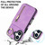 iPhone 17 Retro Ring and Zipper RFID Card Slot Phone Case - Purple