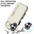 iPhone 17 Retro Ring and Zipper RFID Card Slot Phone Case - White