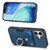 iPhone 17 Retro Skin-feel Ring Card Wallet Phone Case - Blue