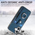 iPhone 17 Retro Skin-feel Ring Card Wallet Phone Case - Blue
