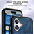 iPhone 17 Retro Skin-feel Ring Card Wallet Phone Case - Blue