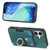 iPhone 17 Retro Skin-feel Ring Card Wallet Phone Case - Green
