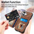 iPhone 17 Retro Skin-feel Ring Multi-card Wallet Phone Case - Brown