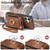 iPhone 17 Retro Skin-feel Ring Multi-card Wallet Phone Case - Brown