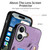 iPhone 17 Retro Skin-feel Ring Multi-card Wallet Phone Case - Purple