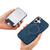 iPhone 17 Retro Splitable Magnetic Card Bag Leather Phone Case - Blue