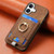 iPhone 17 Retro Splitable Magnetic Card Bag Leather Phone Case - Brown