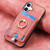iPhone 17 Retro Splitable Magnetic Card Bag Leather Phone Case - Pink