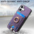 iPhone 17 Retro Splitable Magnetic Card Bag Leather Phone Case - Purple
