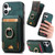 iPhone 17 Retro Splitable Magnetic Stand Card Bag Leather Phone Case - Green