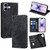 iPhone 17 RFID Anti-theft Brush Magnetic Leather Phone Case - Black