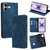 iPhone 17 RFID Anti-theft Brush Magnetic Leather Phone Case - Blue