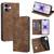 iPhone 17 RFID Anti-theft Brush Magnetic Leather Phone Case - Brown