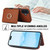 iPhone 17 RFID Anti-theft Card Ring Holder Phone Case - Brown