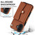 iPhone 17 RFID Card Slot Phone Case with Long Lanyard - Brown