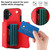 iPhone 17 RFID Card Slot Phone Case with Long Lanyard - Red
