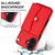 iPhone 17 RFID Card Slot Phone Case with Long Lanyard - Red