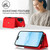 iPhone 17 RFID Card Slot Phone Case with Long Lanyard - Red