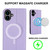 iPhone 17 Rhombic MagSafe RFID Anti-Theft Wallet Leather Phone Case - Purple