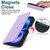 iPhone 17 Rhombic MagSafe RFID Anti-Theft Wallet Leather Phone Case - Purple