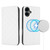 iPhone 17 Rhombic MagSafe RFID Anti-Theft Wallet Leather Phone Case - White