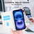 iPhone 17 Rhombic MagSafe RFID Anti-Theft Wallet Leather Phone Case - White