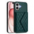 iPhone 17 Rhombic Texture Card Bag RFID Phone Case with Long Lanyard - Green