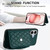 iPhone 17 Rhombic Texture Card Bag RFID Phone Case with Long Lanyard - Green