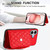iPhone 17 Rhombic Texture Card Bag RFID Phone Case with Long Lanyard - Red