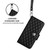 iPhone 17 Rhombic Texture Flip Leather Phone Case with Lanyard - Black