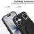 iPhone 17 Ring Holder Card Bag Skin Feel Phone Case - Black