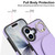 iPhone 17 Ring Holder Card Bag Skin Feel Phone Case - Purple