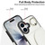 iPhone 17 Ring Holder Card Bag Skin Feel Phone Case - White