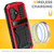 iPhone 17 R-JUST Metal + Silicone + Tempered Glass Life Waterproof Phone Case with Holder - Red