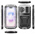 iPhone 17 R-JUST Metal + Silicone + Tempered Glass Life Waterproof Phone Case with Holder - Silver