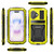iPhone 17 R-JUST Metal + Silicone + Tempered Glass Life Waterproof Phone Case with Holder - Yellow