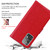 iPhone 17 Rose Embossed Flip PU Leather Phone Case - Red