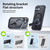 iPhone 17 Rotating Bar Holder Magnetic MagSafe Phone Case - Transparent