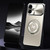 iPhone 17 Rotating Holder Frosted Metal Phone Case - Titanium