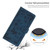 iPhone 17 Secret Garden Butterfly Pattern Leather Phone Case - Dark Blue