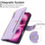 iPhone 17 Seven Card Slots Zipper Wallet Leather Phone Case with Lanyard - Light Purple