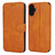 iPhone 17 Shockproof PU + TPU Leather Phone Case - Light Brown