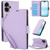 iPhone 17 Side Buckle RFID Anti-theft Leather Phone Case - Light Purple