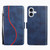 iPhone 17 Side Buckle S Curve Leather Phone Case - Blue