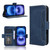 iPhone 17 Skin Feel Calf Texture Card Slots Leather Phone Case - Blue